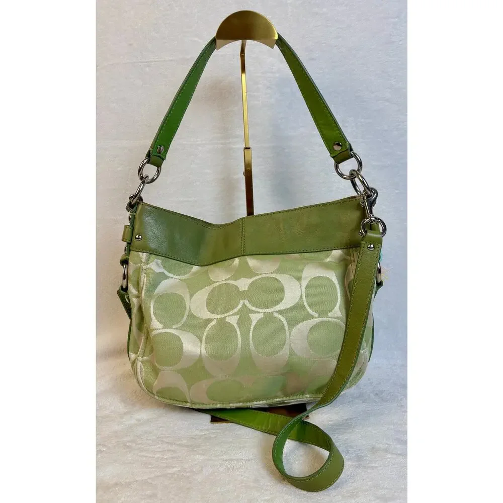 Coach Y2K Zoe Signature Hobo in Pistachio Colorway